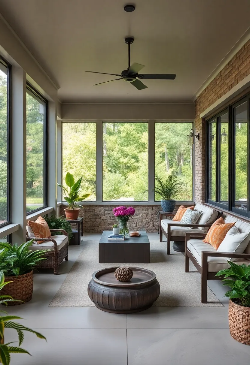 Classic Southern Charm: White rocking chairs, a ceiling⁤ fan, and gingham cushions evoke timeless comfort and easy ⁤afternoons in the shade