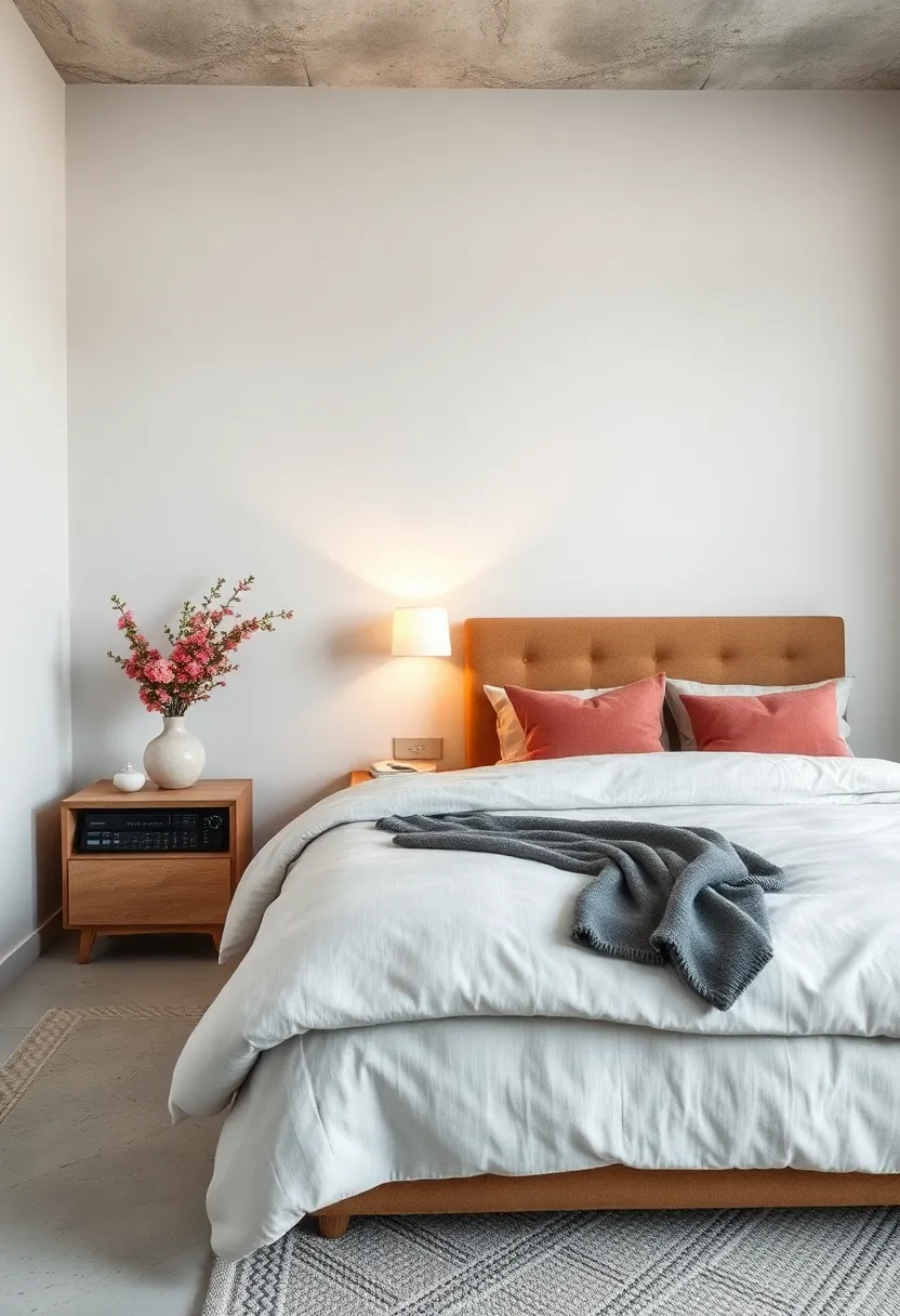 Create a calming ⁢bedside area with ‍just essential items‌ like a lamp and clock