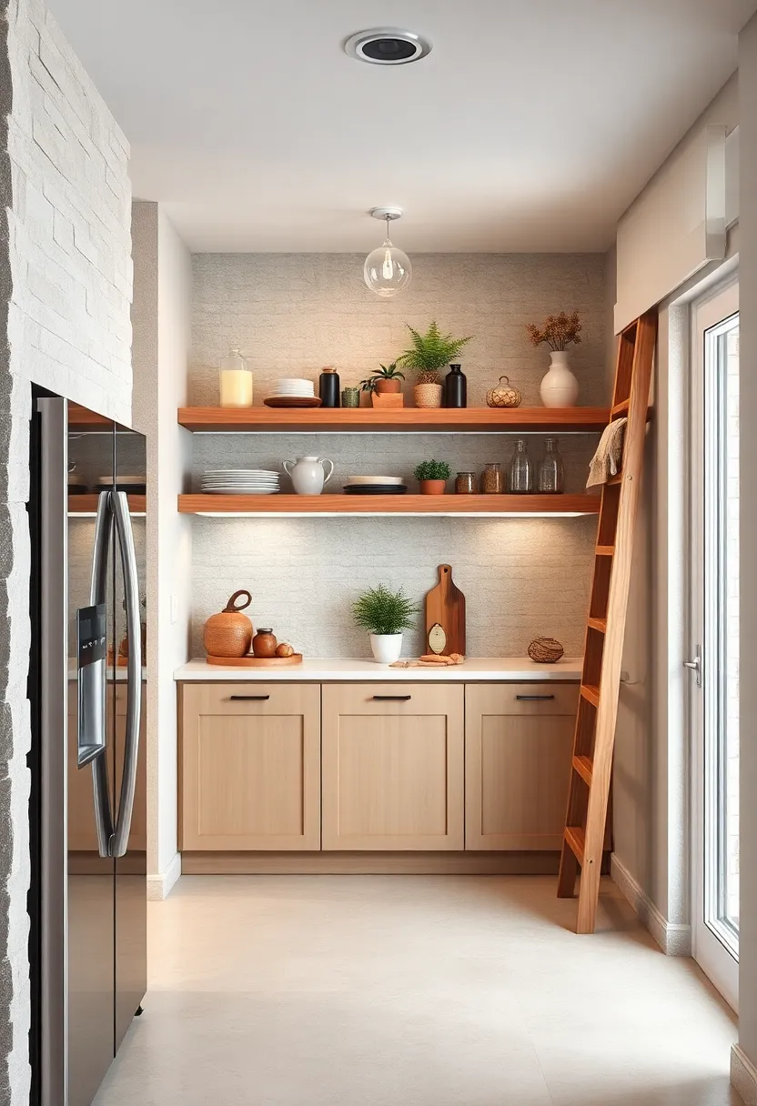 Ladder⁢ shelves⁢ that add a rustic​ touch while offering ‌multiple storage levels