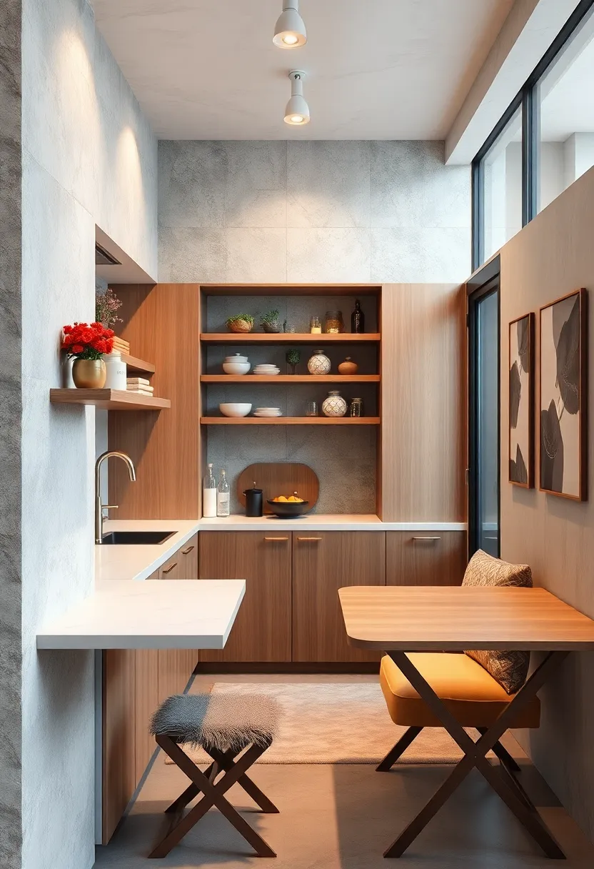 Wall-mounted foldable tables that⁤ provide extra workspace when needed