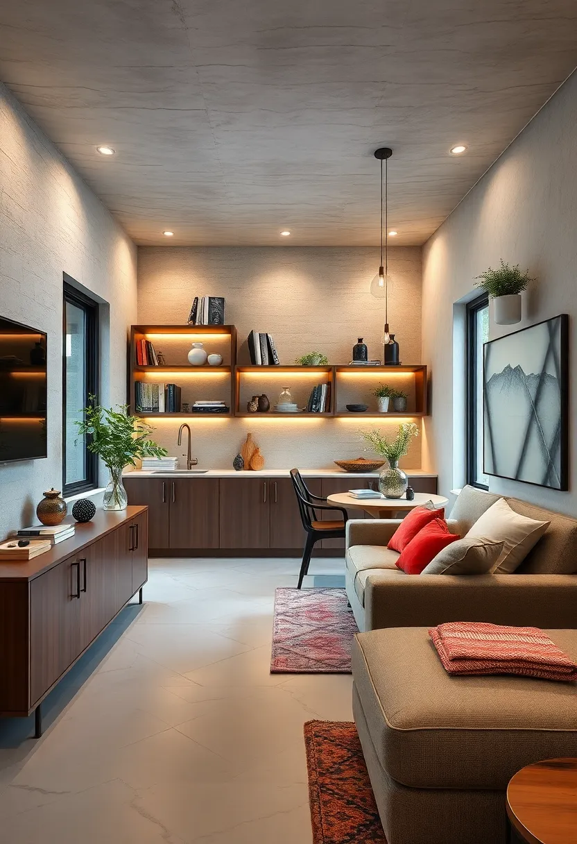 Mix open shelves with closed cabinets at the bottom for ⁤a⁣ balance of display and hidden storage