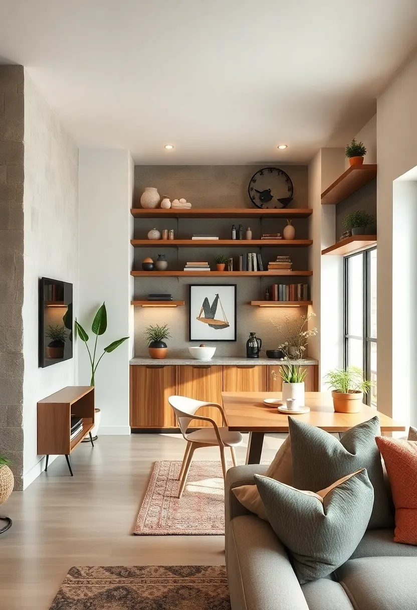 Add hooks beneath lower shelves to hang mugs, utensils, or small plants