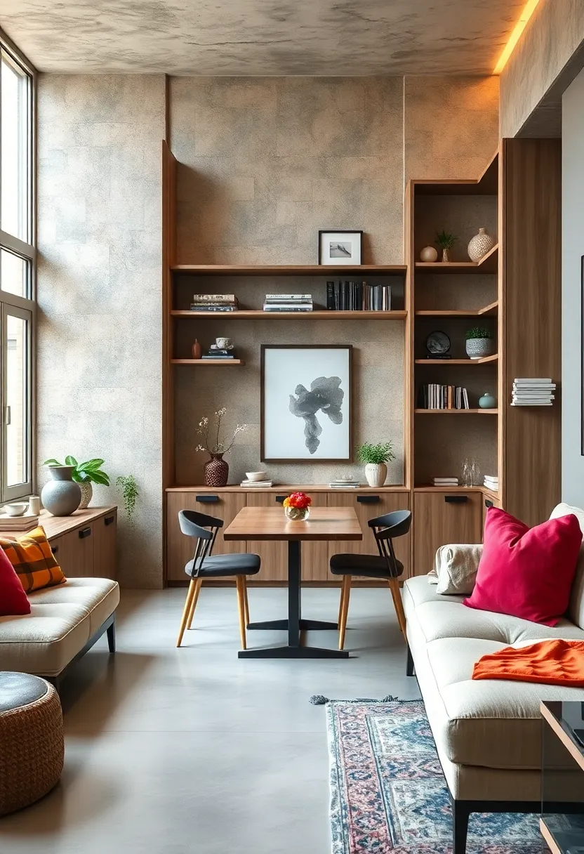 Pair ⁢shelving units with a fold-down‌ table to maximize‌ dining space without ⁤compromising storage