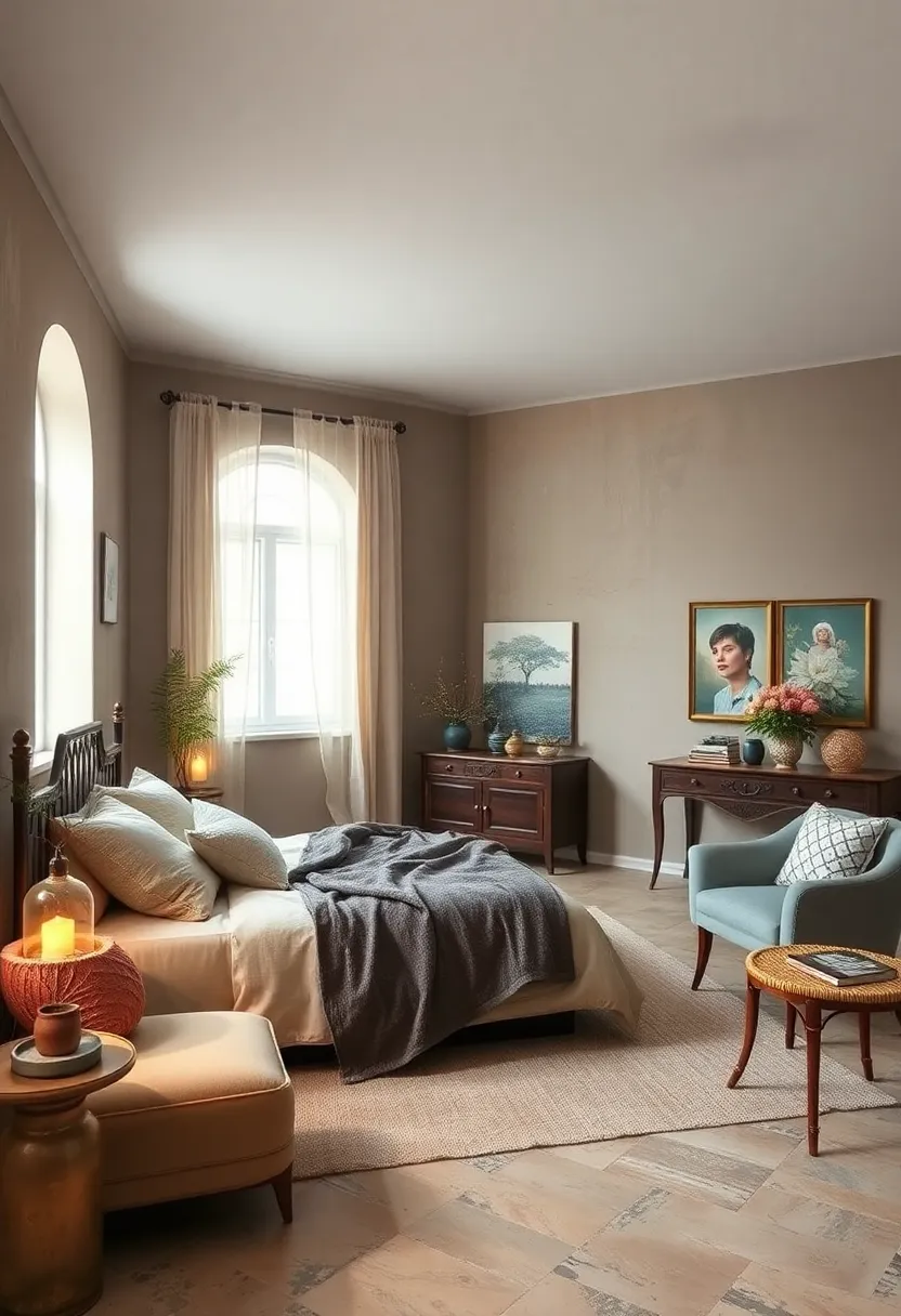 Choose muted, dusty ‌color palettes​ inspired by vintage⁤ textiles‌ and‍ paintings