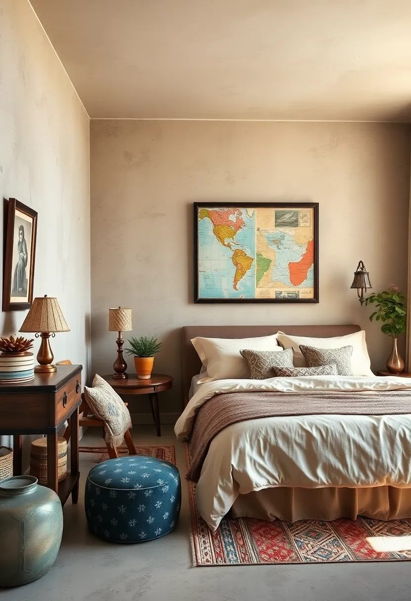 Use vintage luggage tags or postcards framed ‍as wall art for a travel-inspired feel