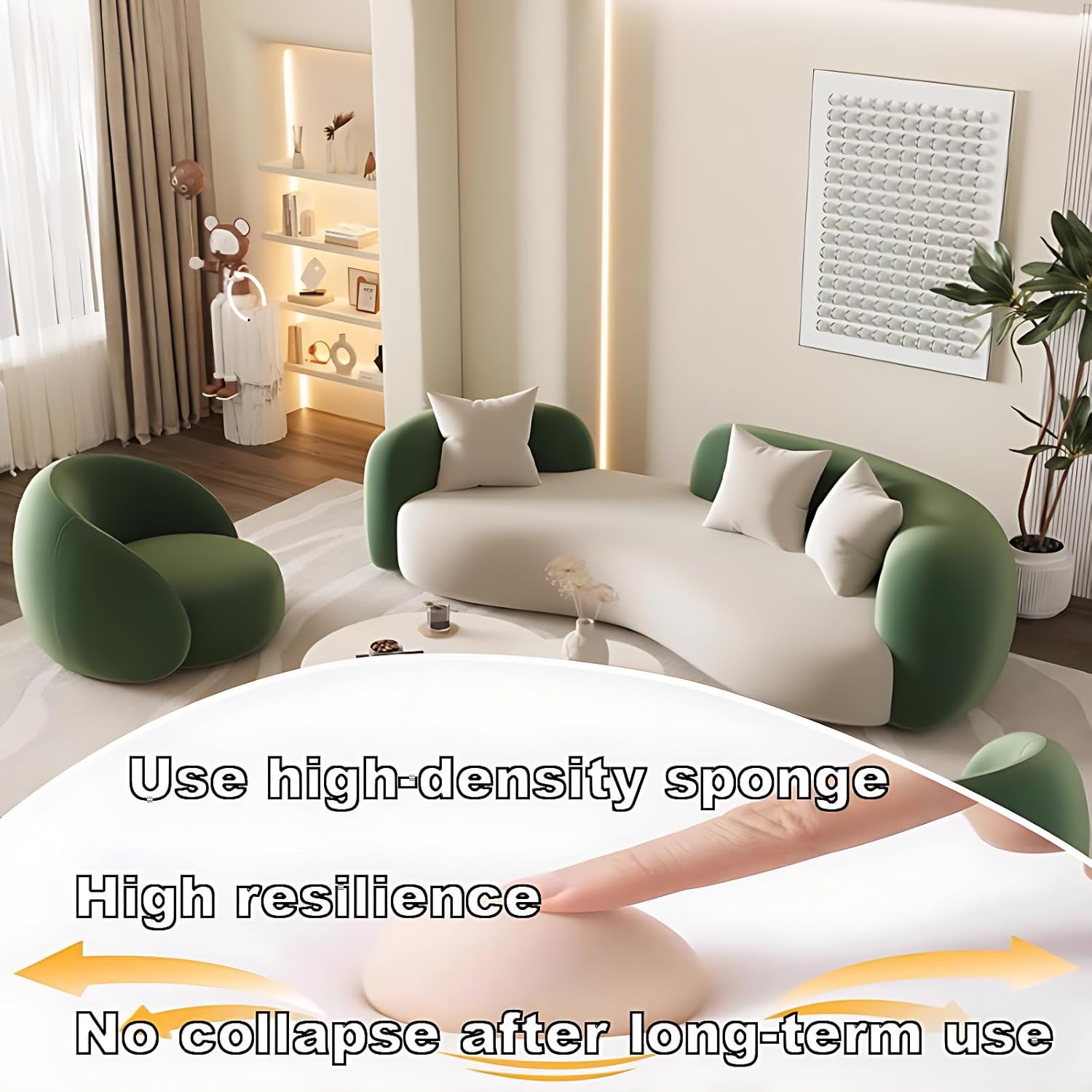 Our Honest Take on LyckTre's Modern Curved ‌Leather Sectional⁢ Set