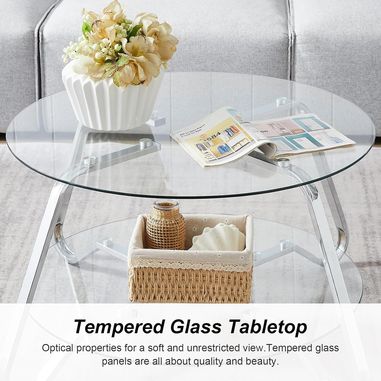 Our Honest Take⁢ on the HOMBAZAAR Glass Coffee Table's Modern Style