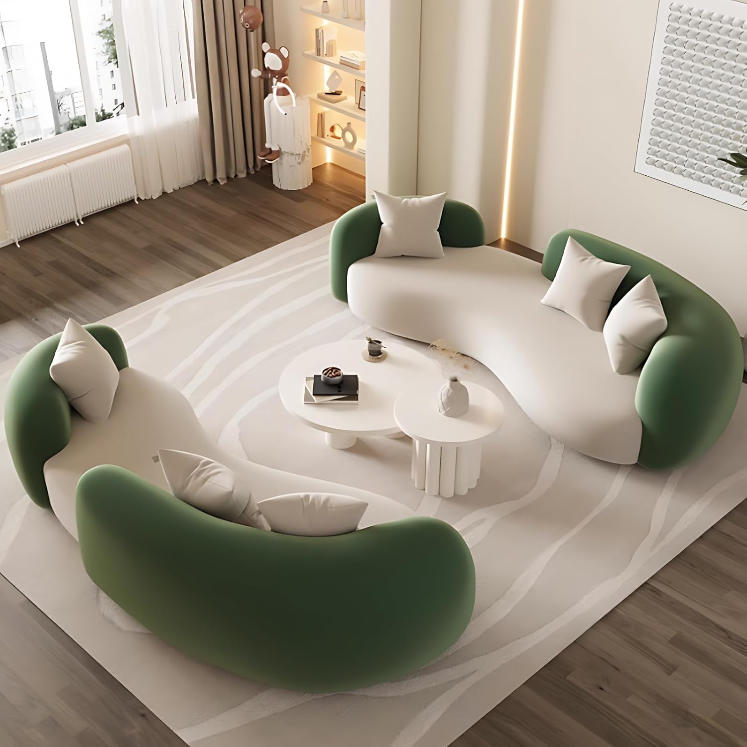 Our Honest Take on LyckTre's ⁣Modern curved Leather Sectional Set