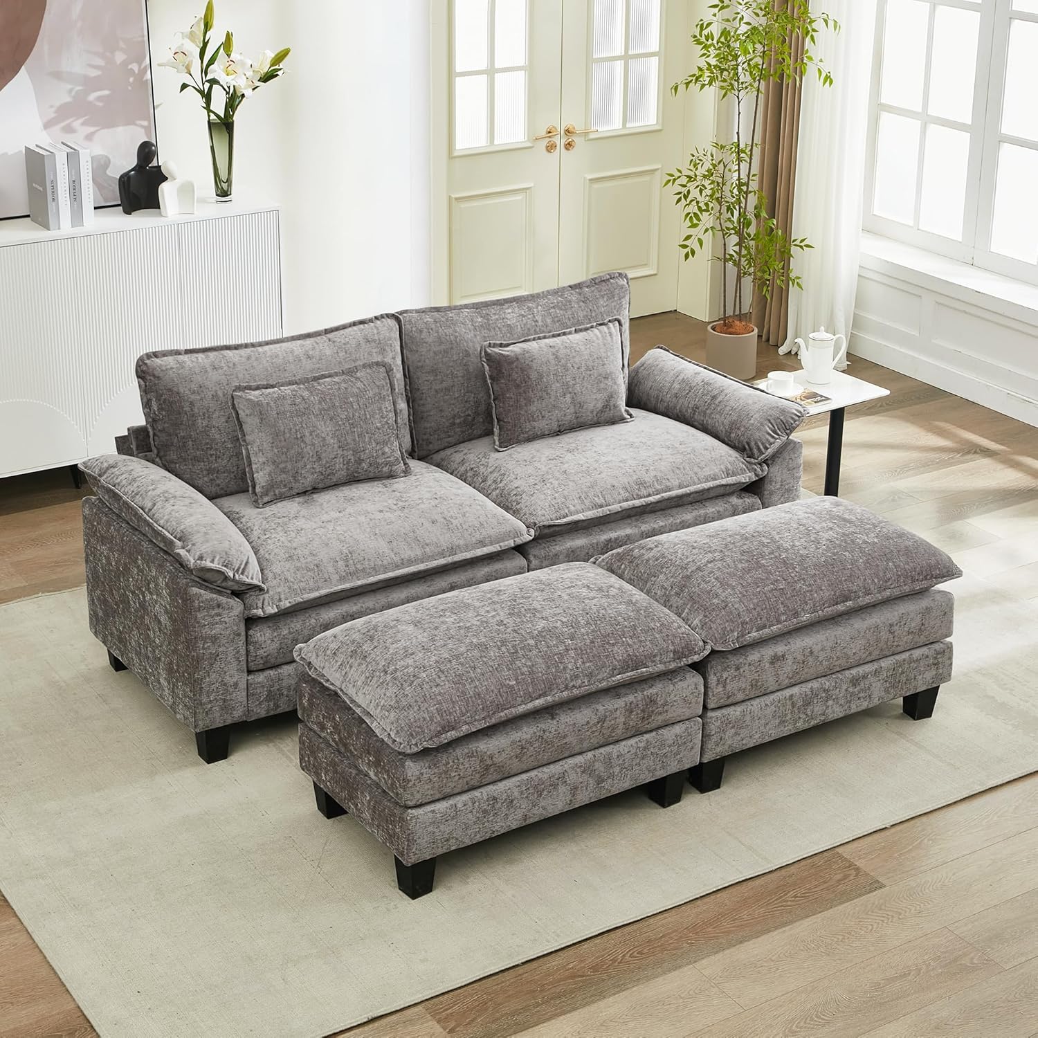 Our Honest Take ‌on ⁤the URRED Comfy Cloud ‌Modular‌ sofa</br>“></p>
<p>When it comes to blending style with comfort, this sectional sofa truly elevates⁤ the ambiance of our living room. Upholstered in ‌a ⁢sleek,⁢ soft chenille velvet‍ fabric, it​ effortlessly‌ adds a touch of modern elegance without overpowering the space. The gentle⁣ gray tone acts as a versatile backdrop for a variety of décor styles, making it easy to integrate with existing furnishings. Its streamlined silhouette paired⁤ with plush, pillow-top ⁤armrests and reversible chaise offers⁤ both form and‍ function, creating a cozy yet ‍refined focal point. Every detail-from the soft, skin-friendly fabric to the deep seat cushions-invites us to relax and linger for hours.</p>
<p>The ⁣modular design adds to ​its ⁤aesthetic allure, offering flexibility to customize the arrangement to suit ‍the room’s layout and our needs. The included ottomans and toss pillows are wonderfully plush, complementing the overall look while enhancing comfort.‍ Additionally,the sofa’s moderate firmness strikes the perfect balance between ​support and softness,ensuring that seating remains agreeable during extended use. Here ‍is ‌a speedy glance at some ‌of ⁤the key design features that stood out​ to us:</p>
<ul>
<li><strong>Fabric:</strong> Soft⁢ chenille velvet, skin-friendly and inviting</li>
<li><strong>Color:</strong> Neutral gray, adaptable to many ‌décor schemes</li>
<li><strong>Structure:</strong> Modular with ‌reversible chaise</li>
<li><strong>Comfort:</strong> Deep seat cushions with pillow-top armrests</li>
<li><strong>Extras:</strong> Includes two ottomans and toss pillows</li>
</ul>
<table class=
