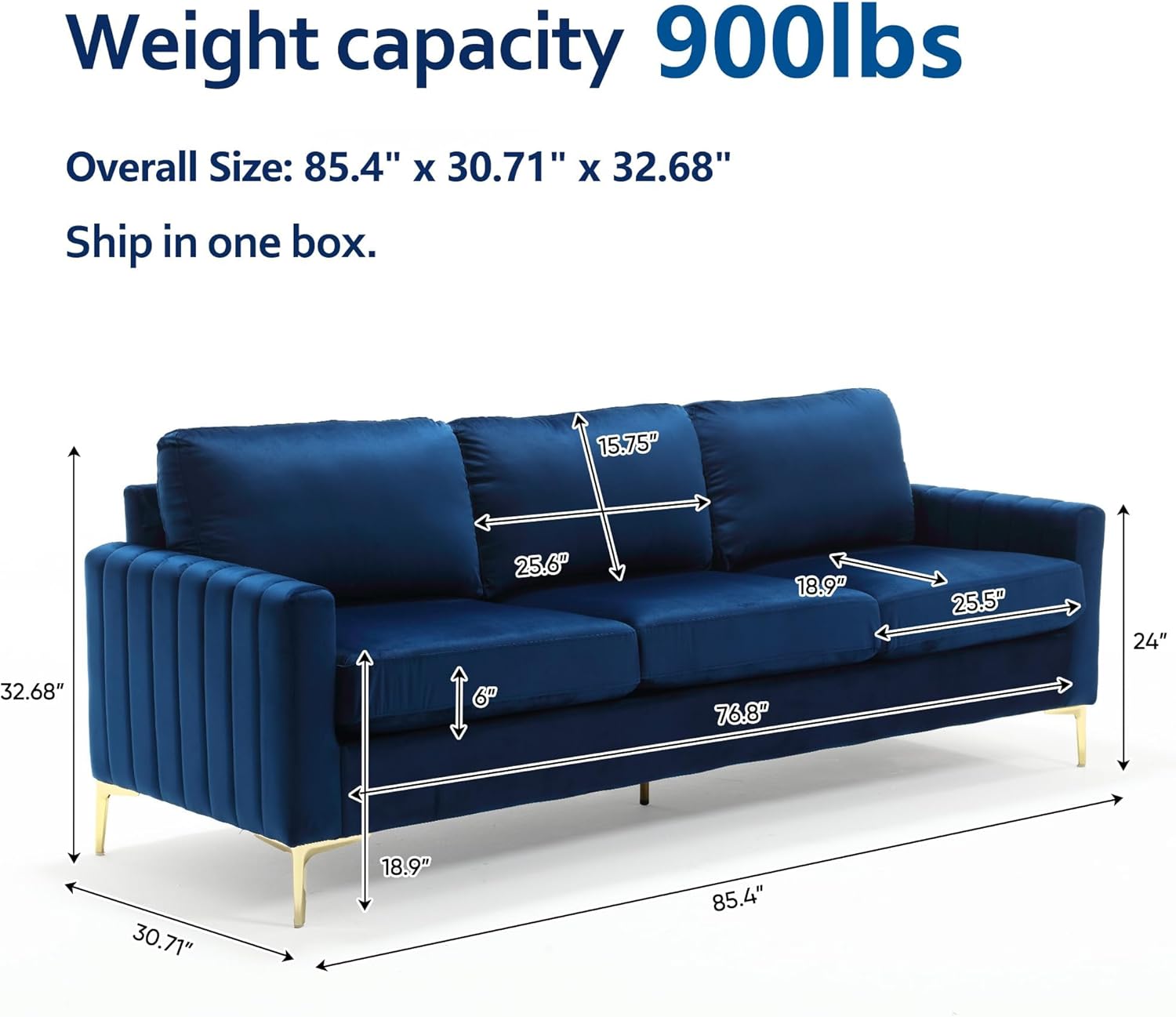 Our Take on the Velvet Sofa & Loveseat Set with Gold Legs