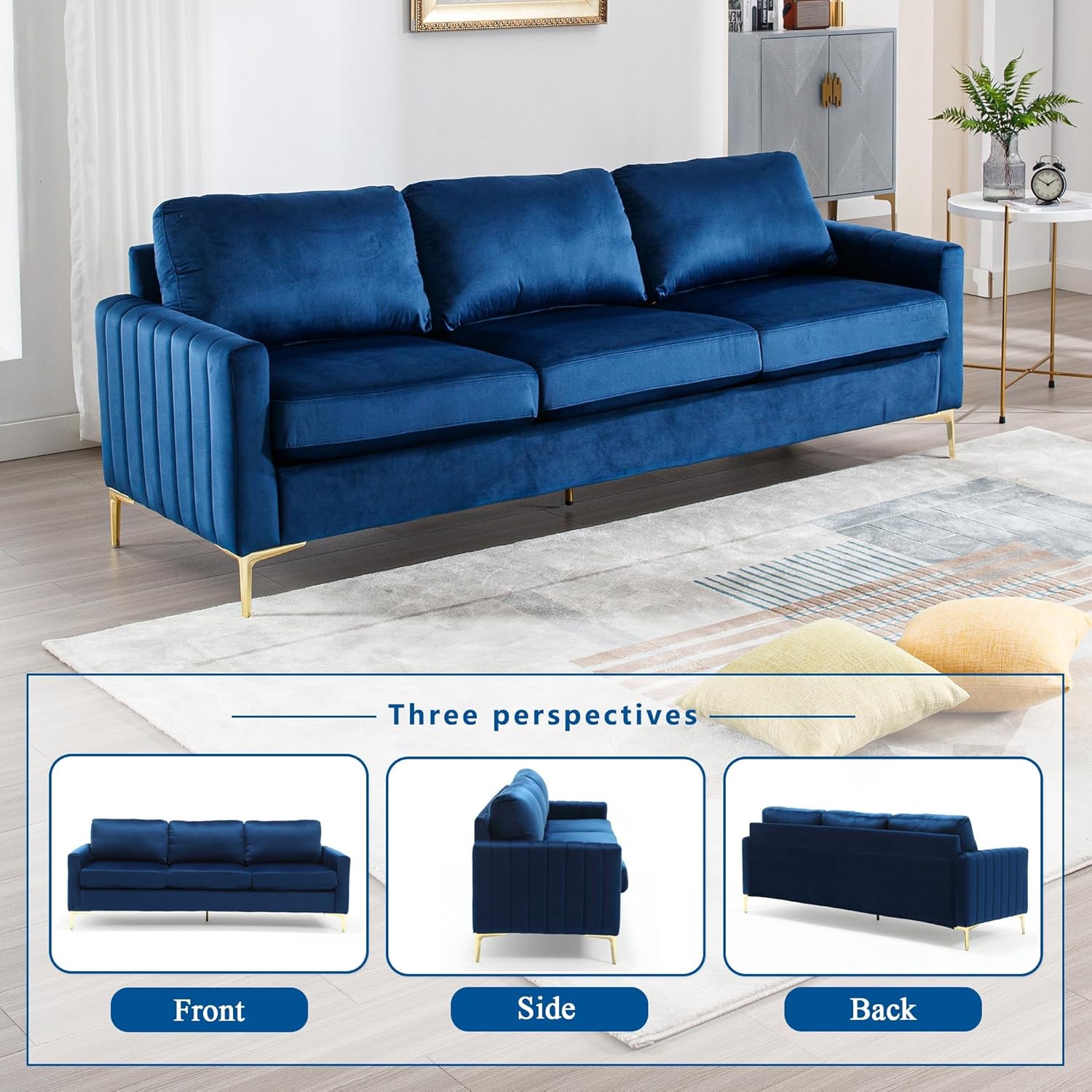 Our Take on the Velvet Sofa & Loveseat Set with Gold Legs