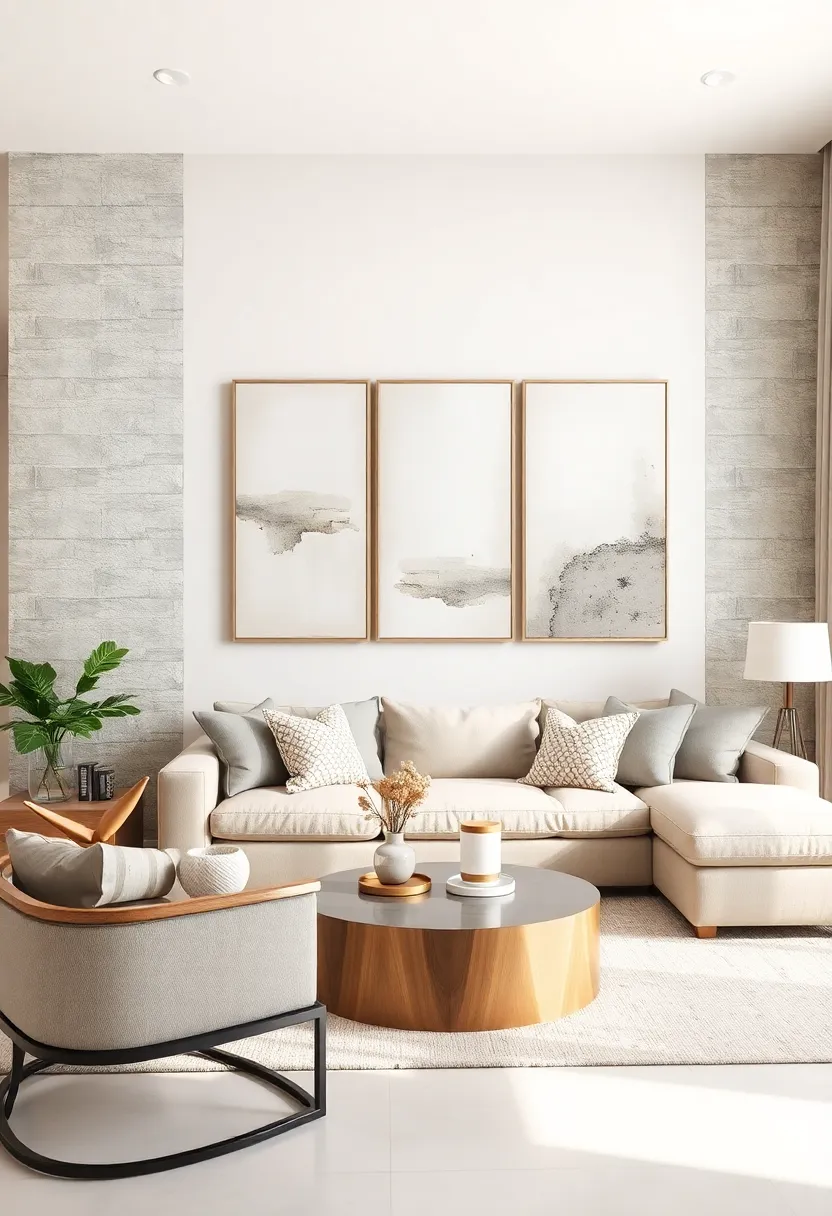 Neutral ​Toned‌ Canvas: Soft, neutral abstract canvases add depth and ​calm without cluttering⁣ the room