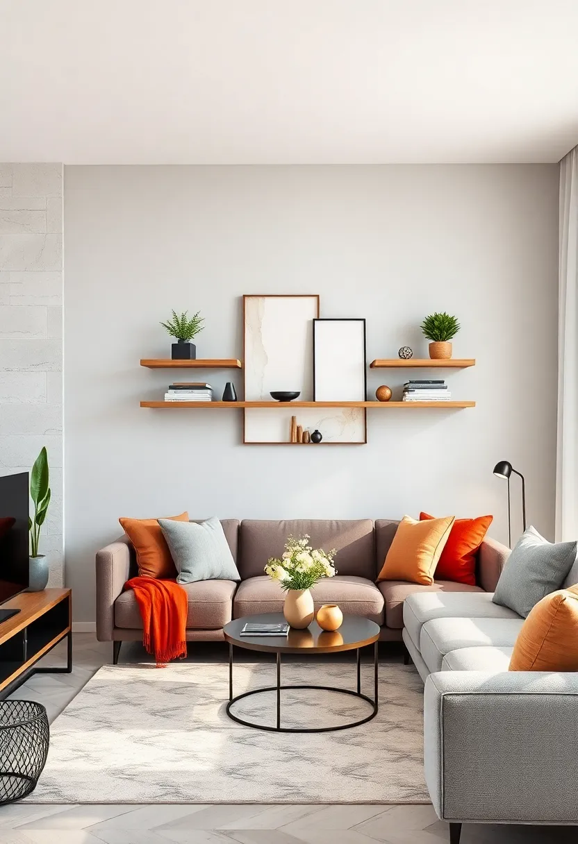 Floating Shelves: Sleek‌ floating shelves display select décor ​pieces⁣ while maintaining‌ an open, airy feel