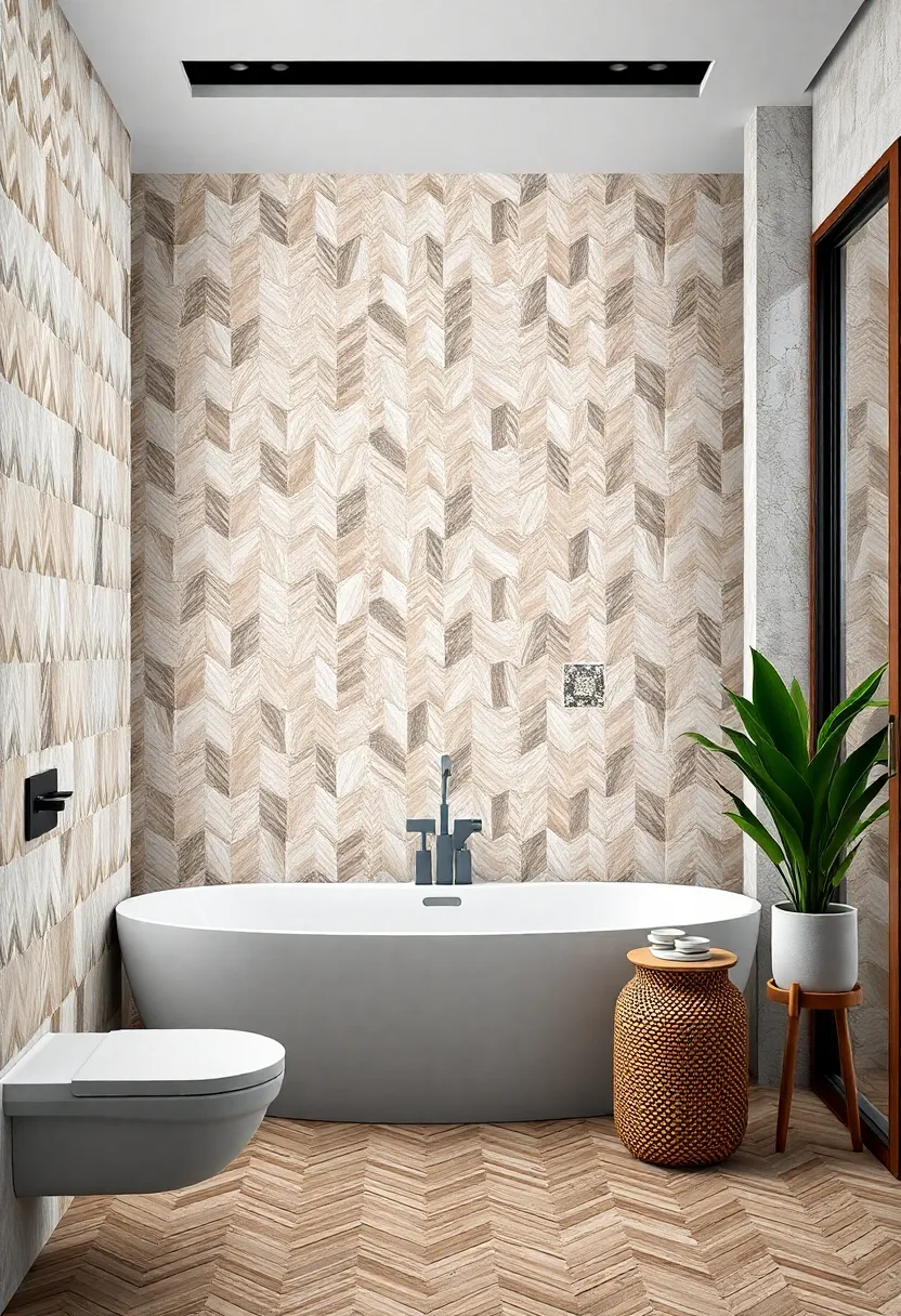 Patterned⁢ Moroccan-Inspired ‌Tiles with Herringbone Twist