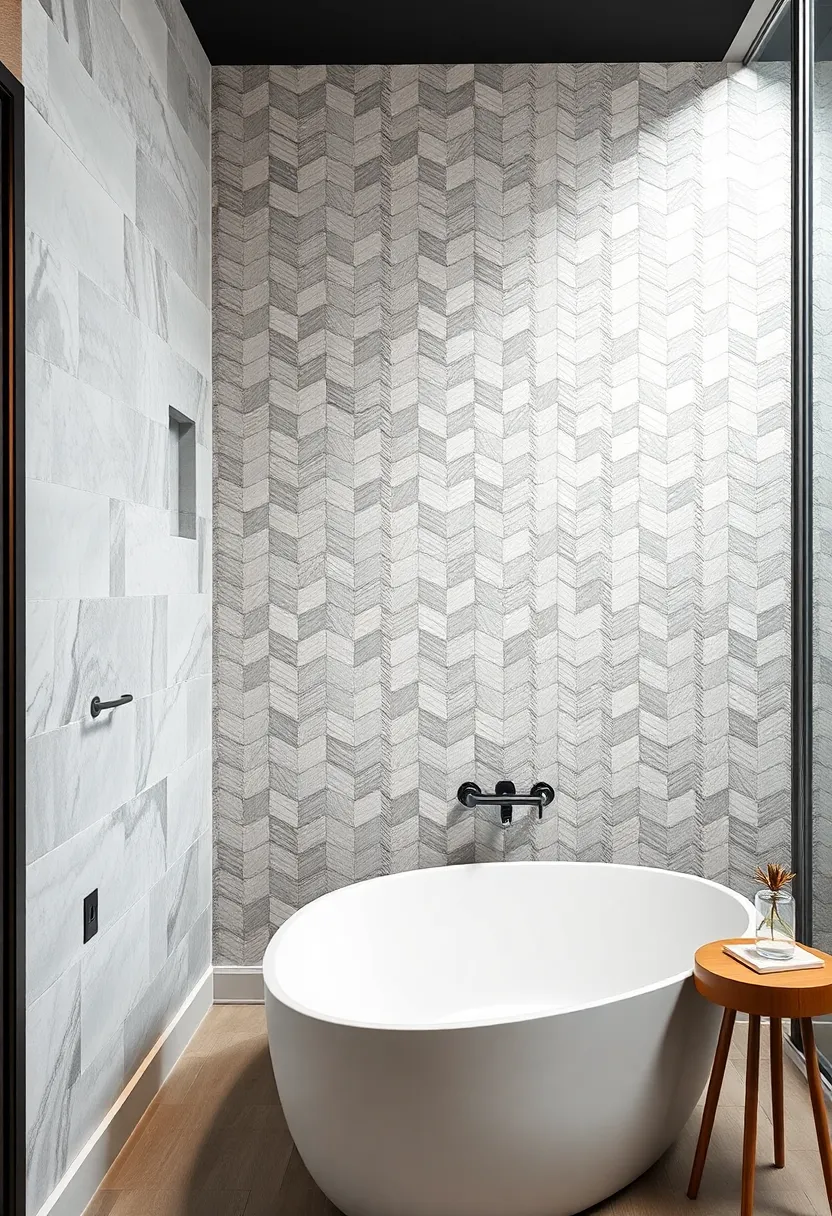 sleek Metallic⁢ silver‍ Tiles Reflecting Light and Space