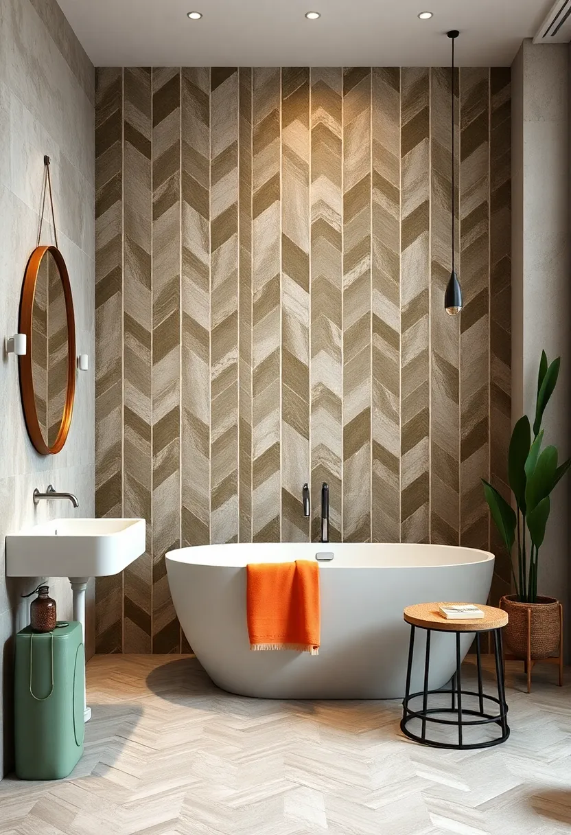 Muted Olive Green Tiles ⁢to Blend⁣ Elegance with Nature