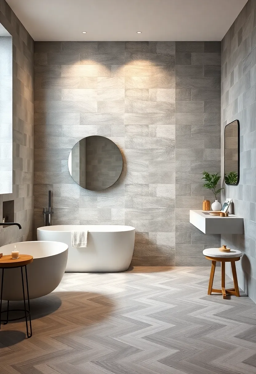 Matte ​Gray Porcelain Tiles for a​ Modern Minimalist Look