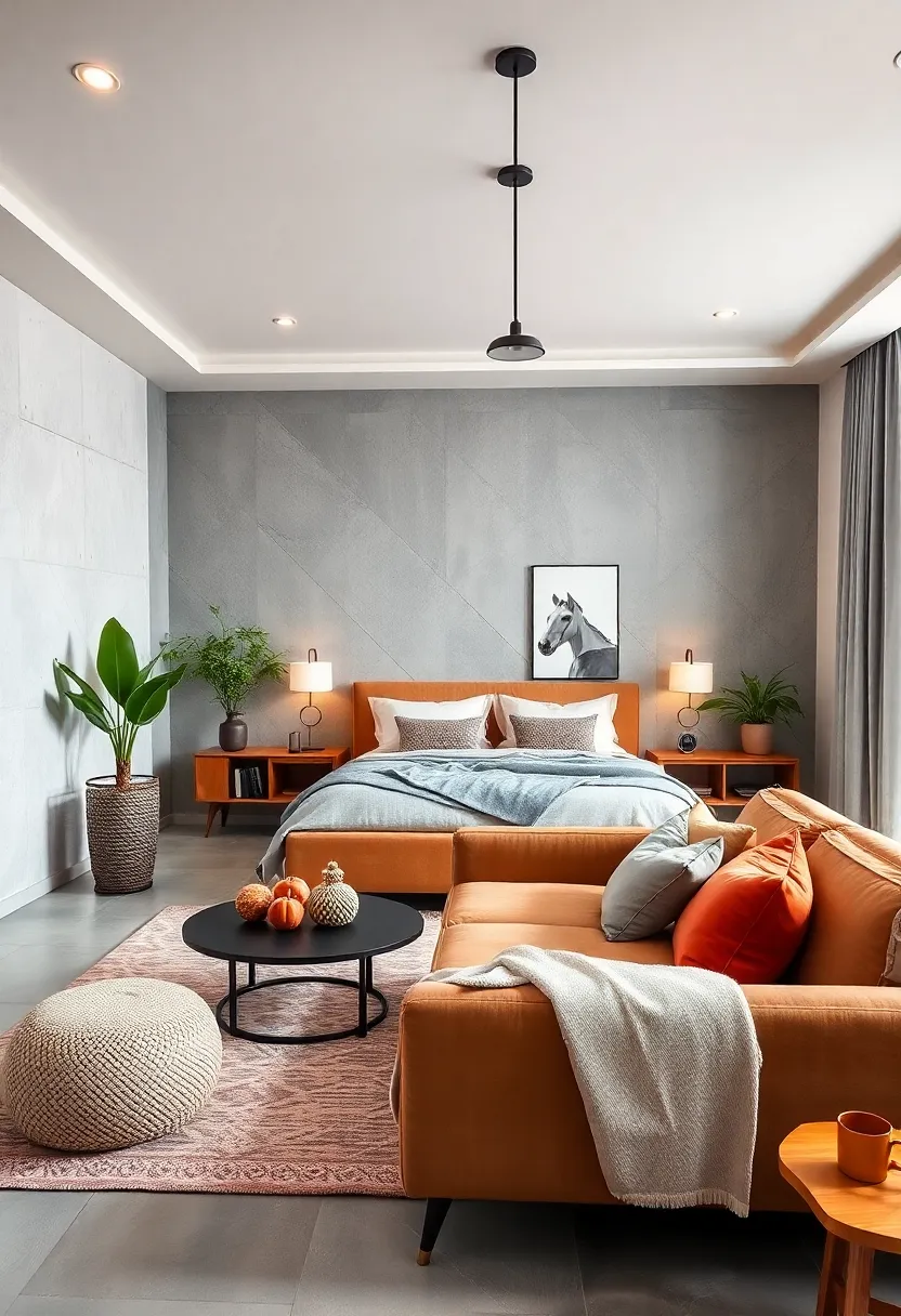 Camelback Sofa in Neutral Tones