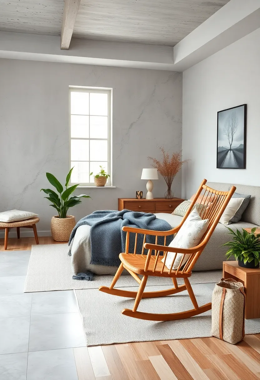 Scandinavian Style Wooden Rocking chair