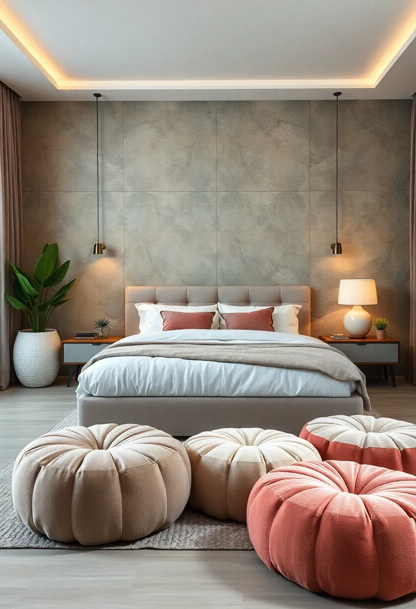 Soft Poufs in ​Various⁤ Textures