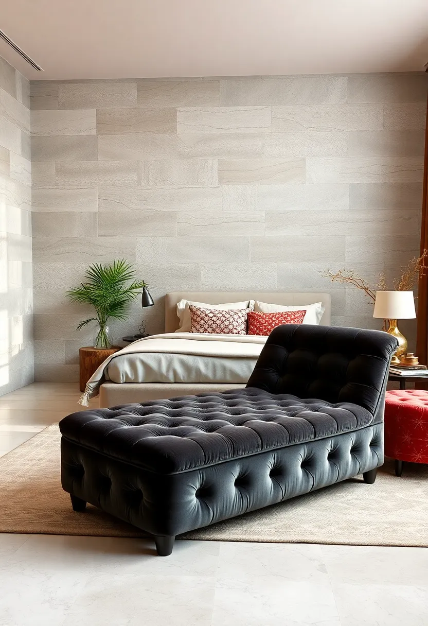 Tufted Velvet Chaise Lounge