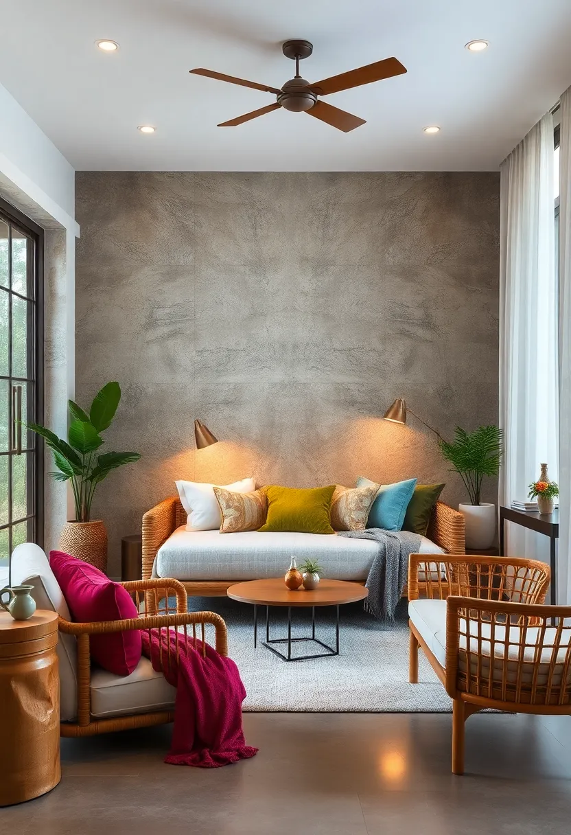 Wicker Daybed with Soft Mattress Topper