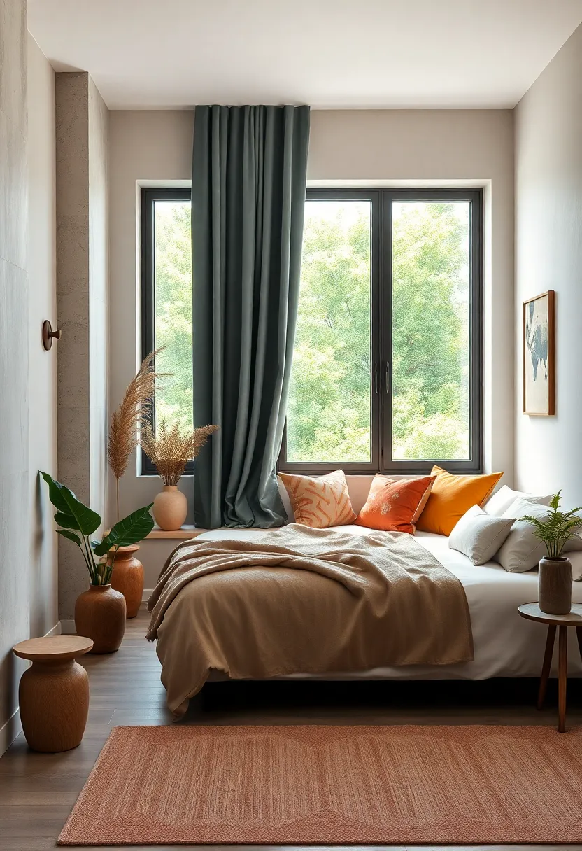 Window Seat Nook with Cushions and Pillows