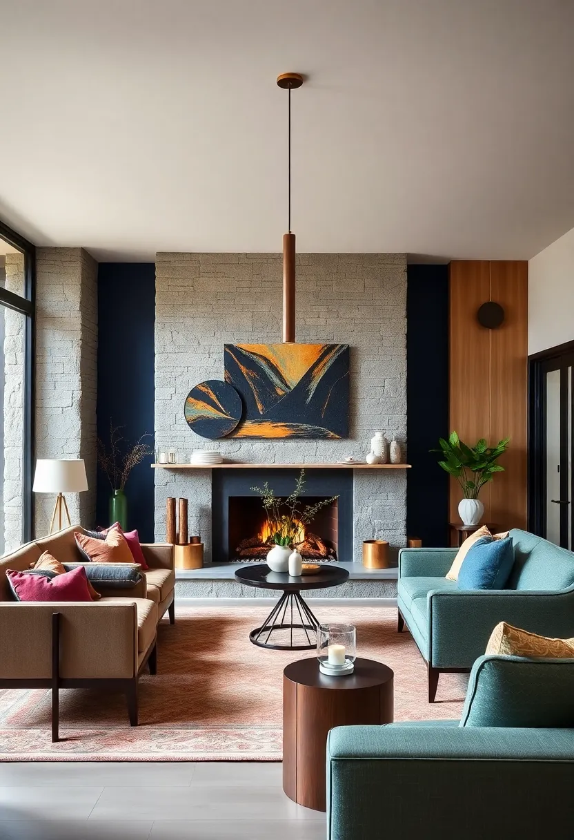 Bold⁢ Color Statement: Painting the fireplace wall a deep jewel tone adds drama and⁢ warmth to your dining area
