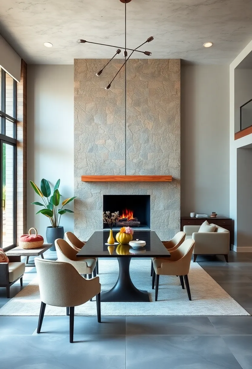 Nature-Inspired: Incorporating natural‍ stone and wood textures reinforces the organic ⁣feel of your dining space