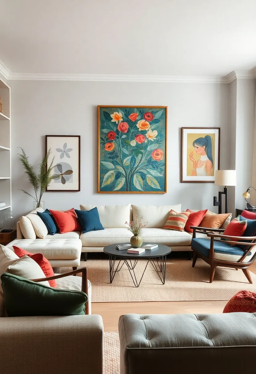 A Scandinavian-inspired room‌ punctuated ⁤with ⁣a ⁢colorful‍ vintage folk art piece,⁤ blending simplicity with cultural richness