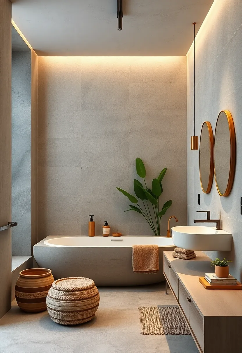 Incorporate ​bamboo accessories for a natural, renewable touch that resists moisture and adds warmth