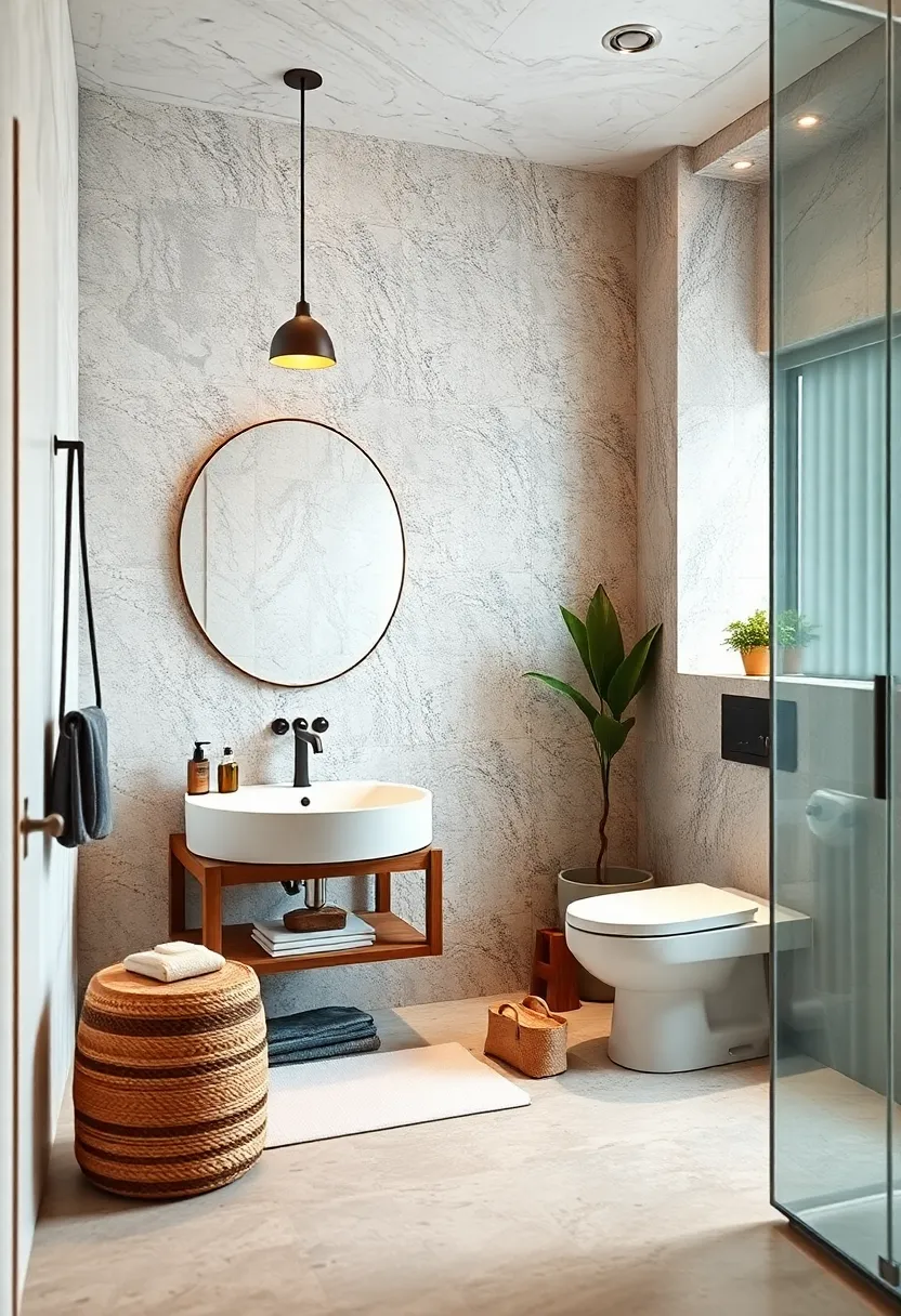 Integrate minimalist wall hooks and hardware made from recycled metals to reduce environmental​ impact