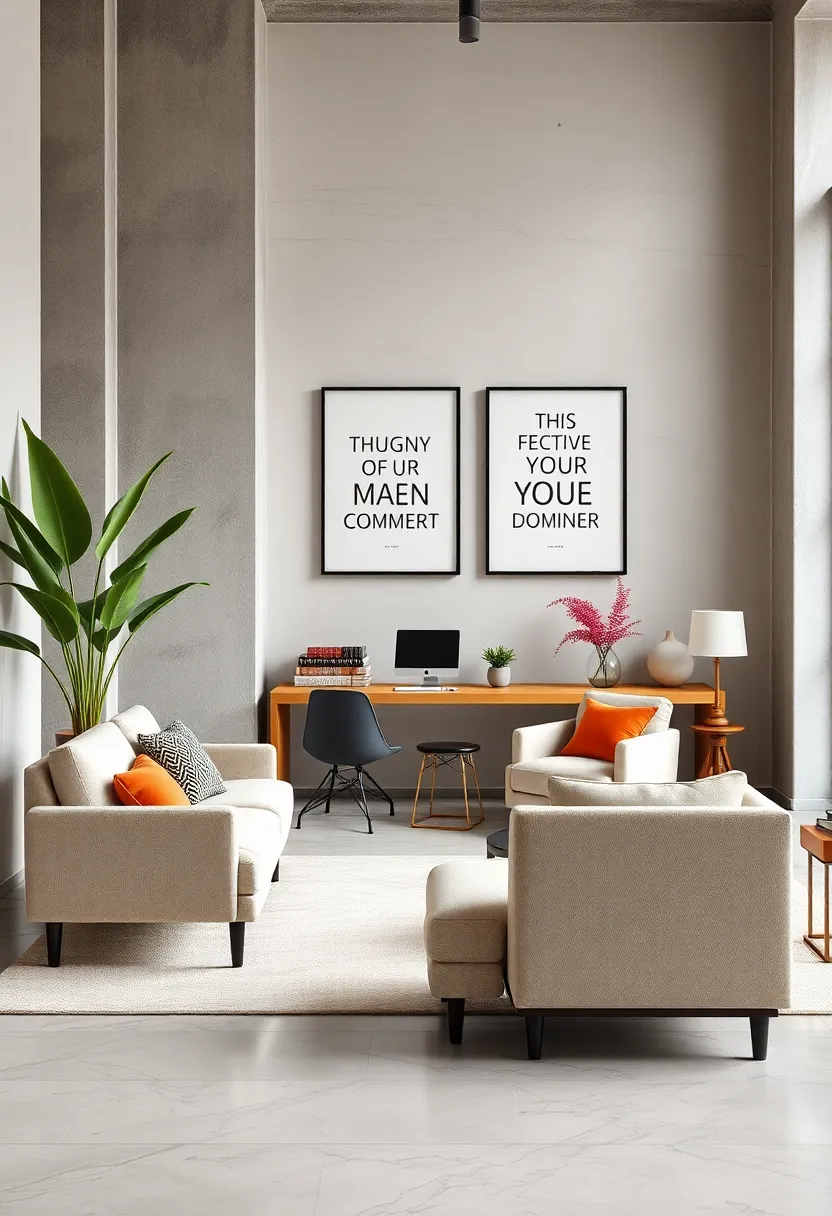 Use framed motivational ⁢quotes or‌ subtle typography prints for gentle⁣ inspiration