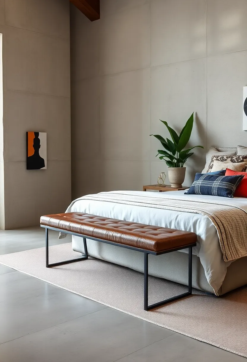 Industrial Edge: Metal legs combined with ‍a distressed faux leather seat ‌create a stylish bench⁣ that brings a ⁣raw, urban vibe