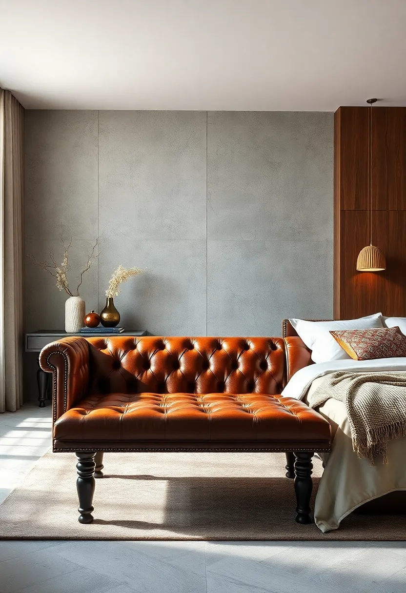 Vintage-Inspired ‌Chesterfield: This tufted faux leather bench captures classic charm and works perfectly at the foot of a⁤ traditional bed