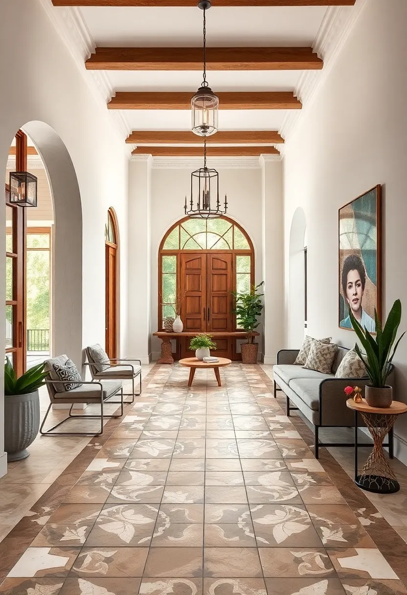 Patterned Tiles and Clean Paint: use classic encaustic patterned ⁣tiles on the floor paired‍ with crisp⁣ white walls for ​a fresh yet timeless look