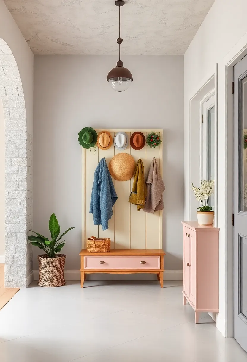 Vintage Hat and Coat Rack in⁤ Painted Pastels:​ Refresh an old hat rack with ‍pastel paint colors ⁤and display modern outerwear