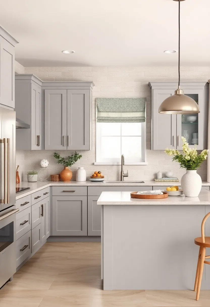 Soft Dove Grey Shaker Cabinets Creating⁢ a Cozy, Timeless Look