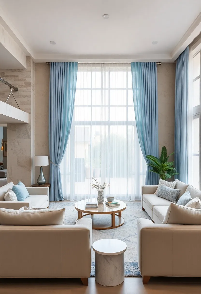 Use silver-framed pastel blue artwork to create an elegant gallery ⁣wall with ‌a calm color palette