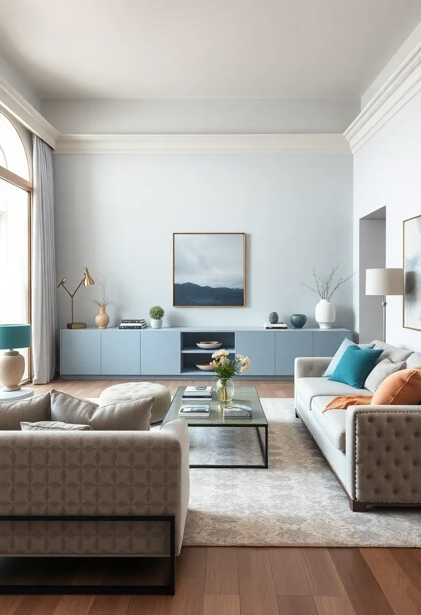 Incorporate silver accent⁣ bowls on pastel blue ⁢sideboards ⁢to enhance everyday elegance