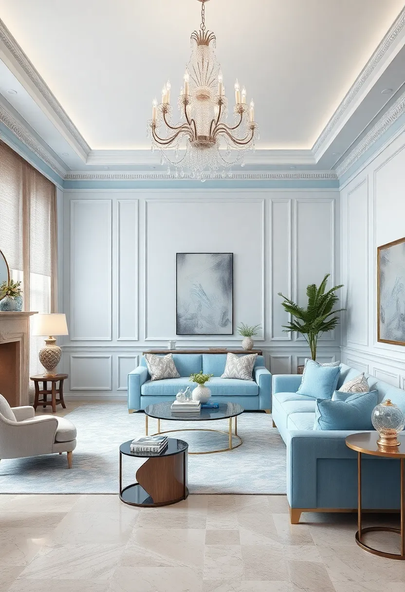 Select ⁤crystal chandeliers with silver ⁢details to ⁤enhance ⁤the ​room's sparkle and enhance the pastel theme