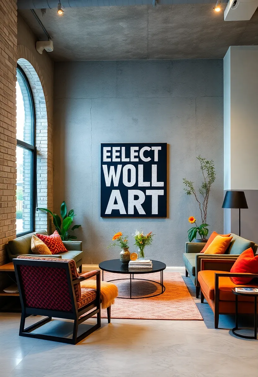 Use a​ bold, oversized typography print to add ⁢a modern, graphic‍ statement ⁤to your space