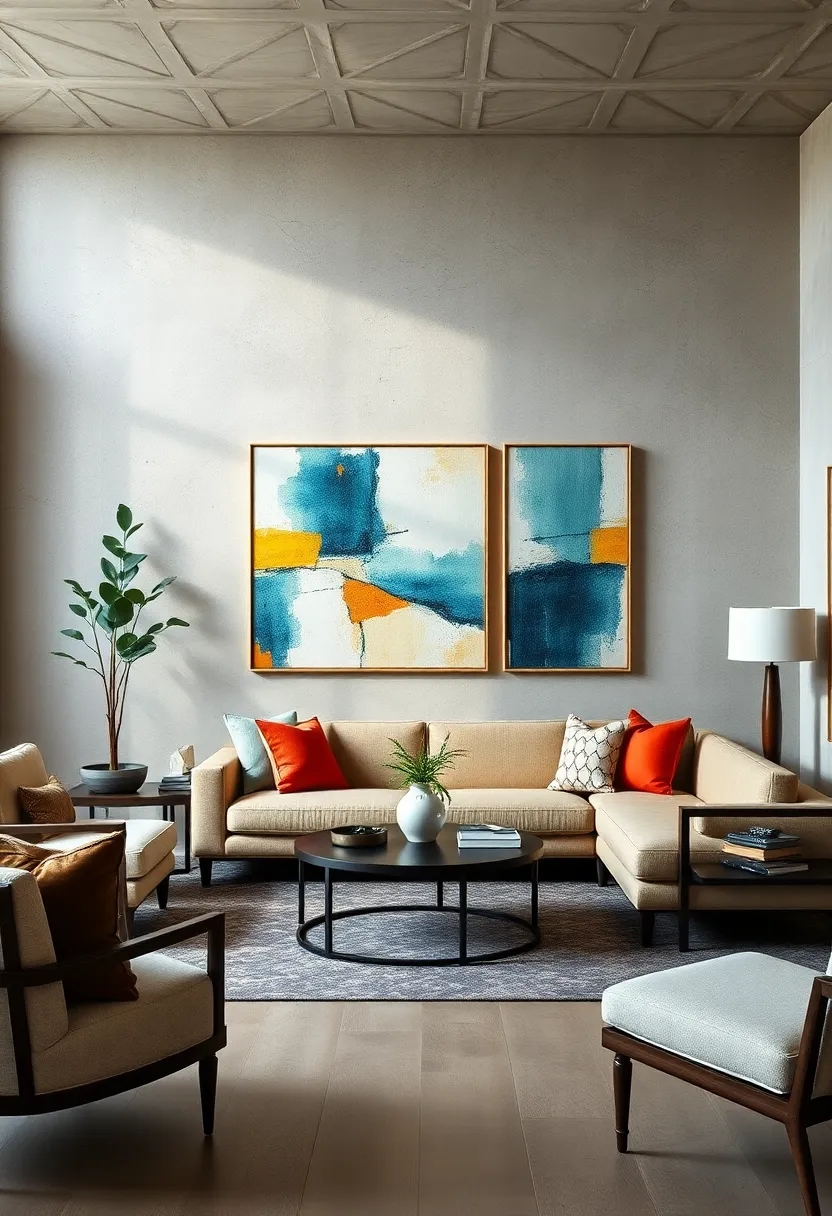 Use‍ bold, abstract paintings ⁤to ‍inject energy ⁤and color ​into a minimalist⁣ room