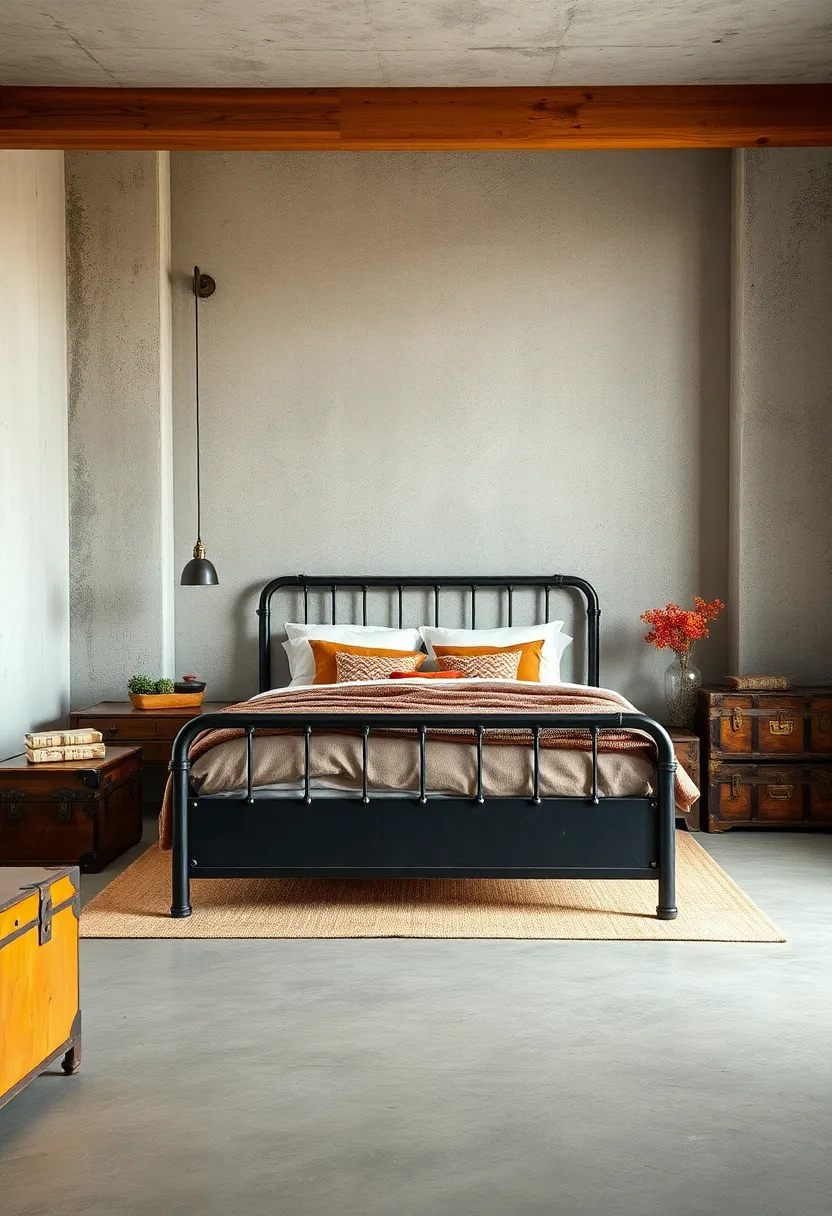 Combine a riveted steel bed frame ⁣with antique⁣ metal​ trunks and distressed leather seating to evoke a rugged,masculine industrial look