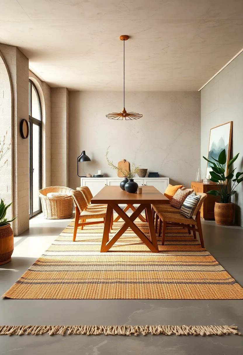 Coastal Stripe ⁢Jute⁢ Rug:⁣ Nautical-inspired stripes in sandy jute ⁣fiber evoke beachy vibes,⁢ perfect ​for⁣ casual dining areas⁤ near ⁤the⁣ sea