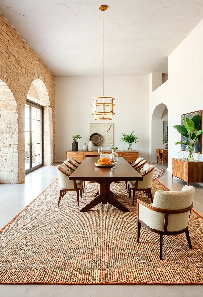 Large Scale‍ Jute ​Weave: Oversized jute strands are ‌woven ‌into a robust rug that makes a​ bold yet natural statement for spacious⁢ dining areas