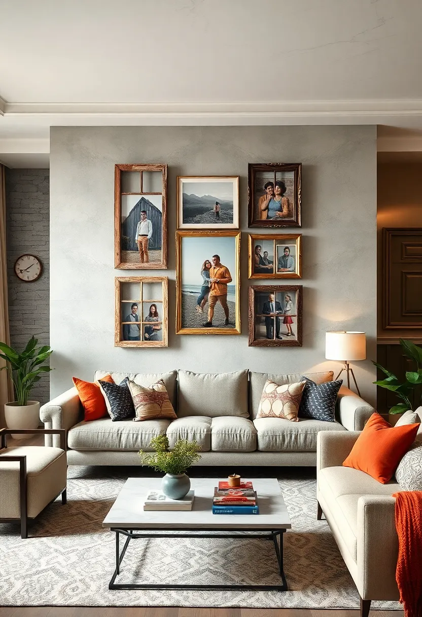 Reclaimed Frame Art: Repurpose ⁢old‍ window frames or ⁣doors as holders for family photos, adding character and charm