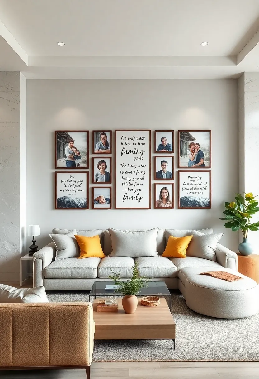 Collage with Quotes: Frame​ family photos alongside inspirational quotes or lyrics that resonate with your family values