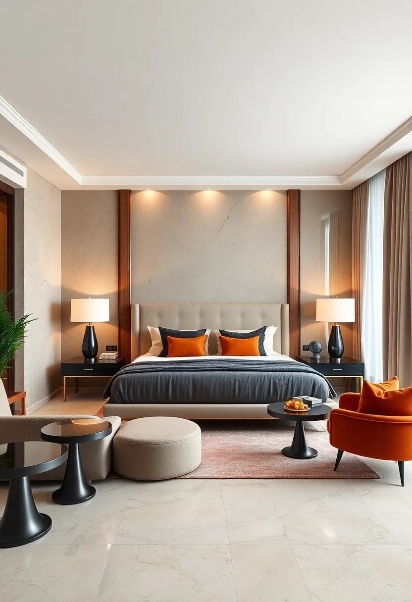 Choose ⁣Statement Bedside Lamps with Sculptural Bases