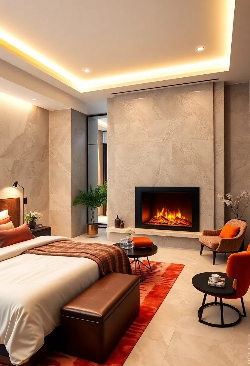 Incorporate a Decorative Fireplace for Warmth and Style